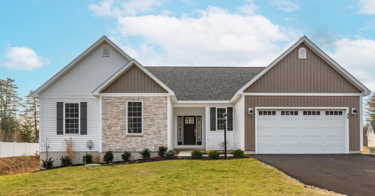 exterior of a new construction home in wilton, ny